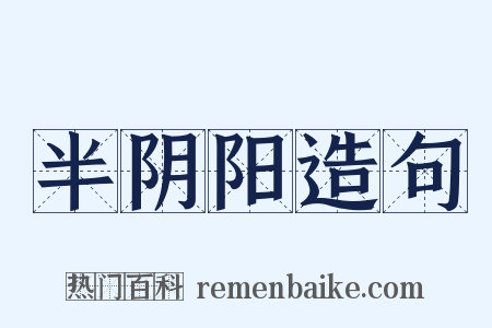 半阴阳造句是什么意思的图片